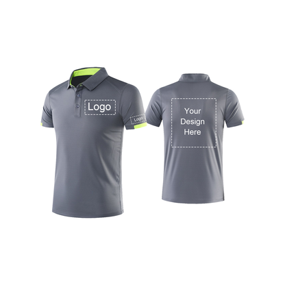 Custom Polo Shirt Design Your Own for Men Quick-Dry Athletic Short Sleeve Casual Moisture Wicking Golf Shirt Print Text Photo Logo