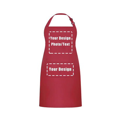 Customize Red Aprons for Work Grill Cook Chef Apron