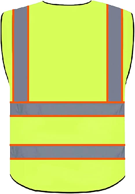 Custom safety vest customize hi vis vest reflective vest with logo yellow S M L XL XXL