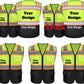 Custom safety vest customize hi vis vest reflective vest with logo 5 packs