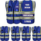 Custom Safety Vest With Logo Reflective Vest Class 2 Safety Vests Mesh Breathable With Pockets Zipper High Visibility Outdoor Protective Workwear