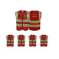 custom printed high vis vests red safety vest with logo pocket