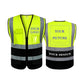 Custom Logo Safety Reflective Vest 1 Pack Class 2 Hi Vis Outdoor Strip Workwear with 5 Multi Pockets and Zipper(Free Printed,No MOQ.)