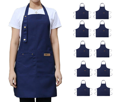Delantal de lona personalizado, delantal personalizado con bolsillos para cocina, chef, parrilla, delantal personalizado con logotipo, texto e imagen.