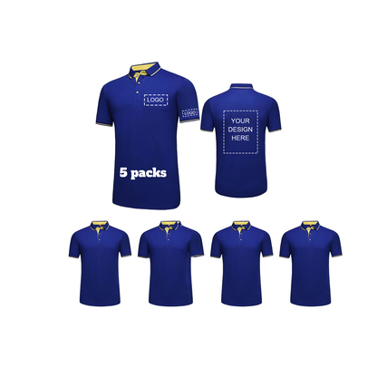 Polos personnalisés en coton et en polyester pour hommes. Impression logo, texte et image.